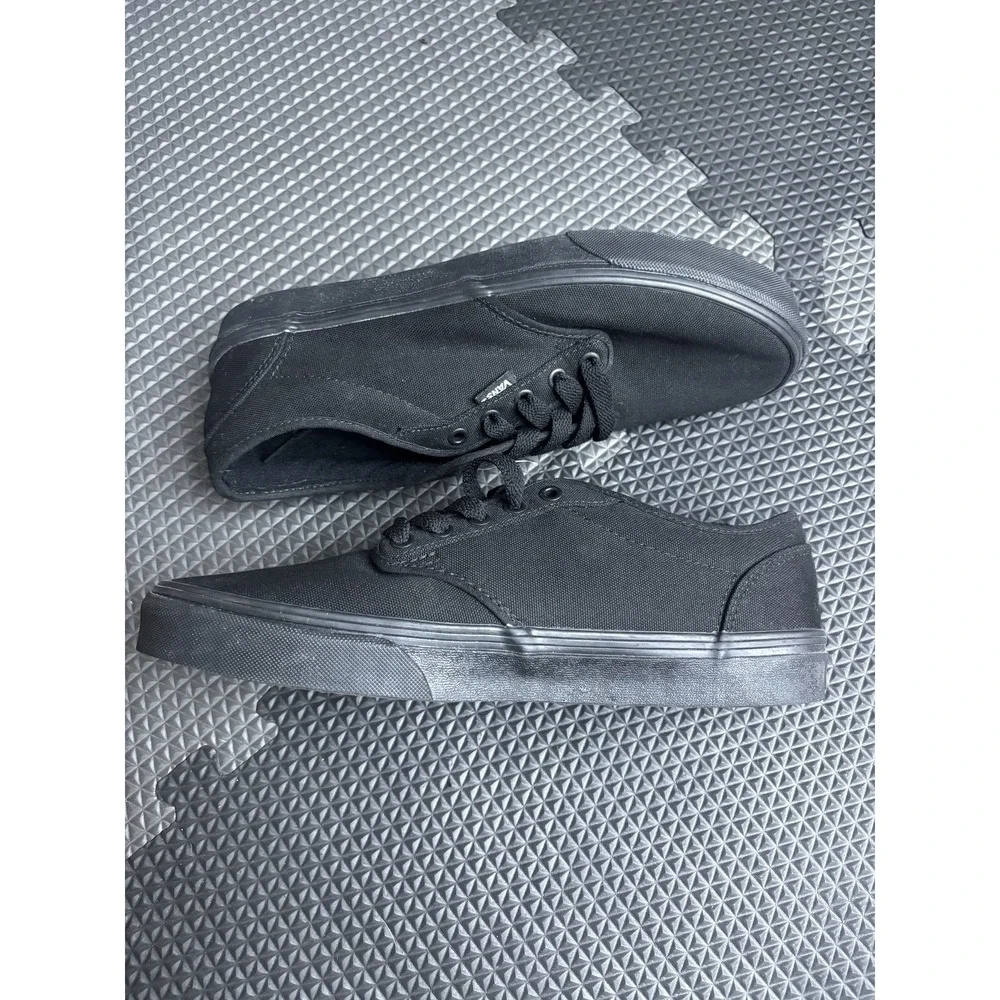 Vans Ward Low Top Sneakers Men's US 9.5 Black Canvas Skate Casual Shoes